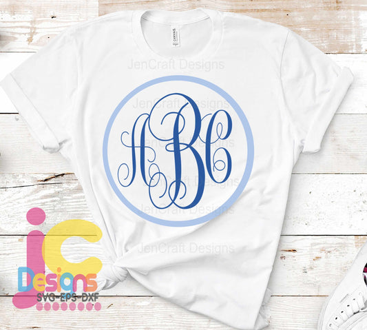 Curly Monogram Letters Svg, Round Alphabet SVG DXF PNG EPS 