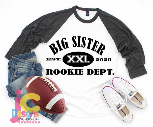 Big Sister Rookie Dept Svg, Promoted to Big Sister SVG EPS DXF PNG