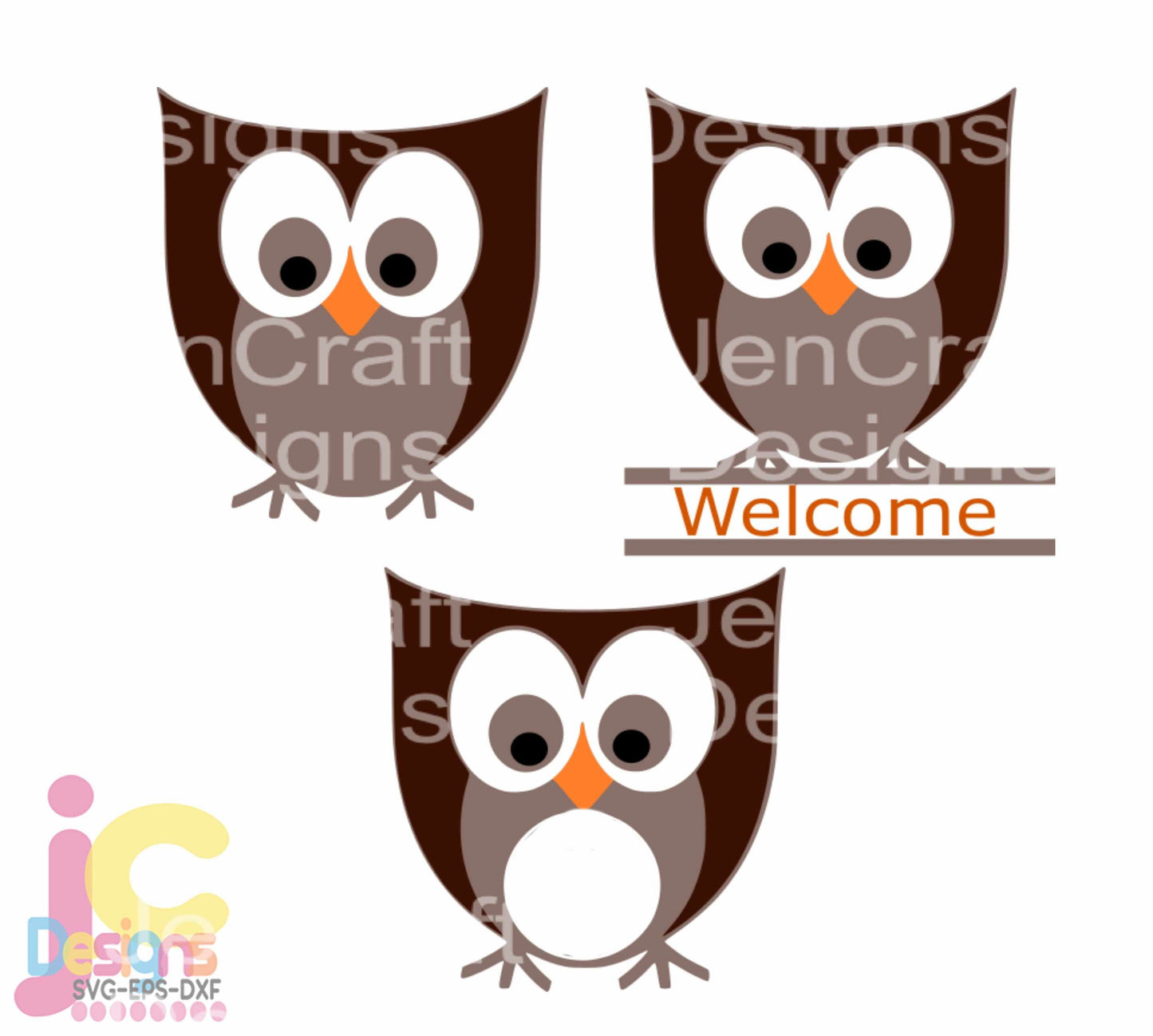 Owl SVG, country Monogram Frame SVG DXF PNG EPS 