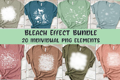 Bleach Effect Png Bundle. Bleachd spot mockup look for digital designs. Splatter overlay Png 300 dpi 12" high - JenCraft Designs