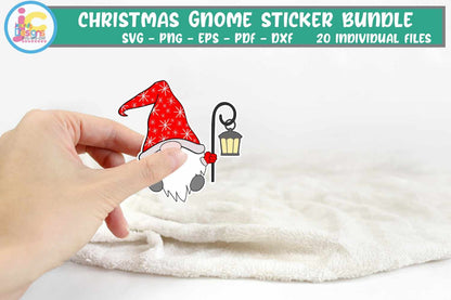 Christmas Gnomes svg Stickers svg Gnome stickers bundle svg Digital cut file Dxf Eps Png Pdf Cut and print files for Circut Silhouette Sub - JenCraft Designs