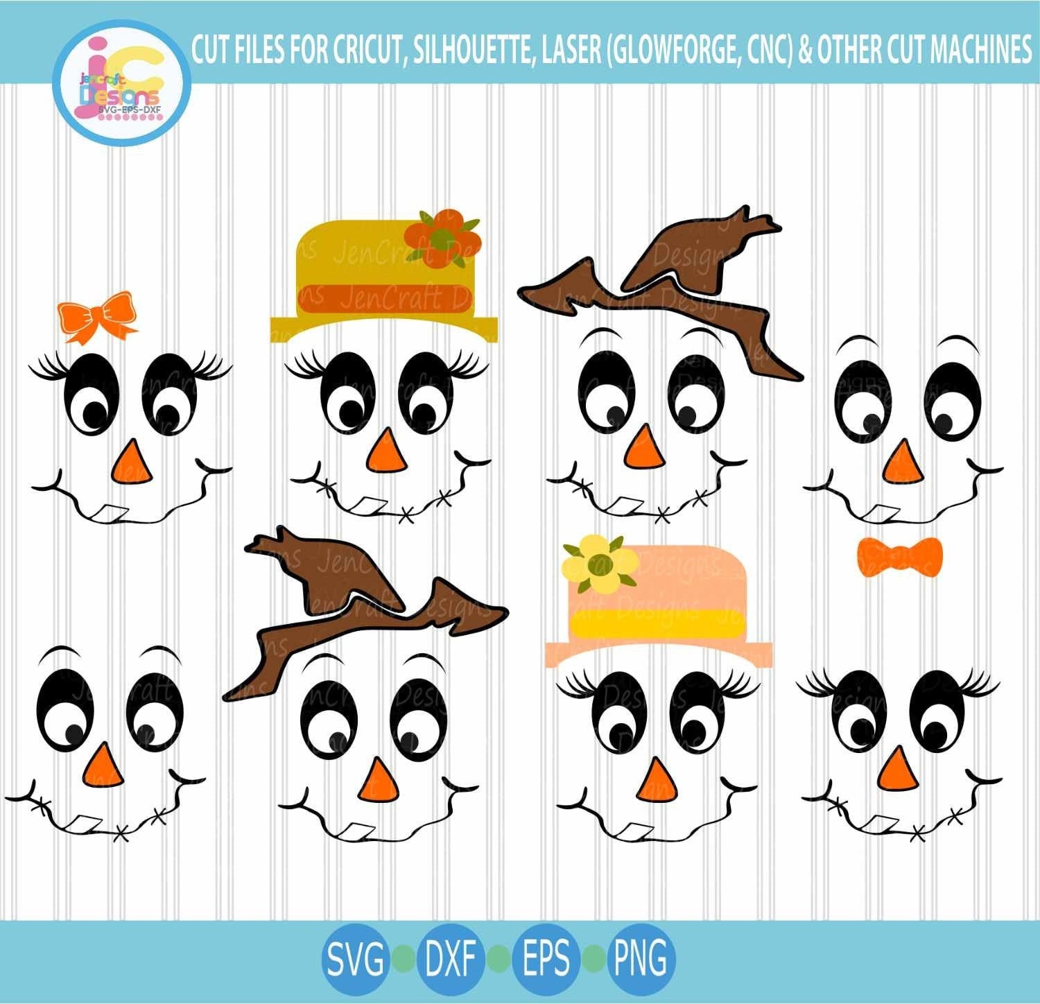 Thanksgiving Svg, Scarecrow Face SVG DXF PNG EPS