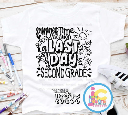 Last Day of School svg, 2nd Grade Typography SVG EPS DXF PNG