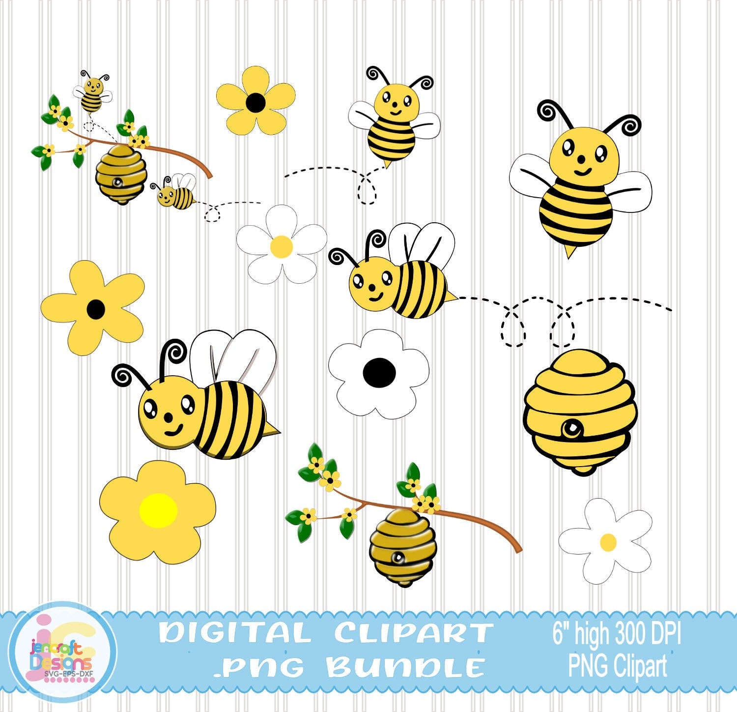 Honey Bee Faux Applique Doodle Letters Alphabet Png Print File for Sublimation or Printing - JenCraft Designs