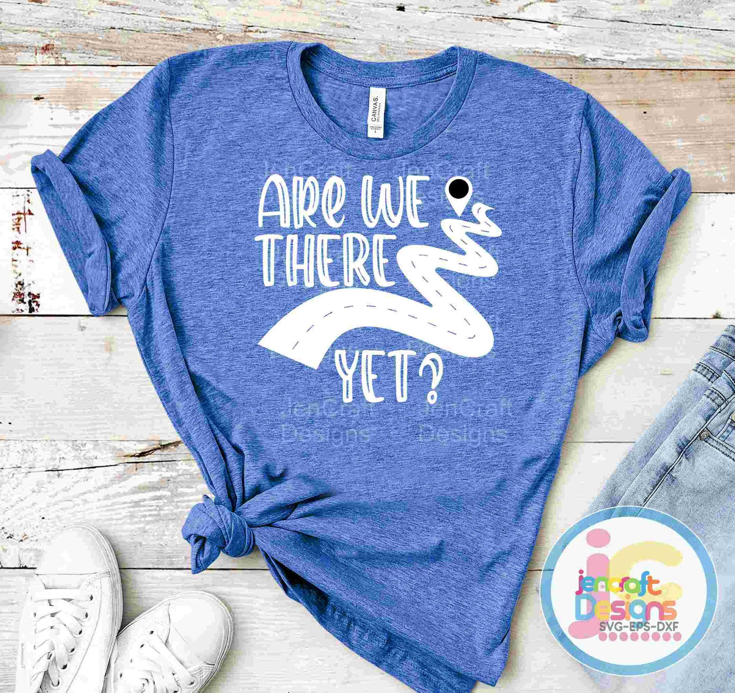 Are we there yet Road Trip Svg Eps Dxf Png Cut File - JenCraft Designs