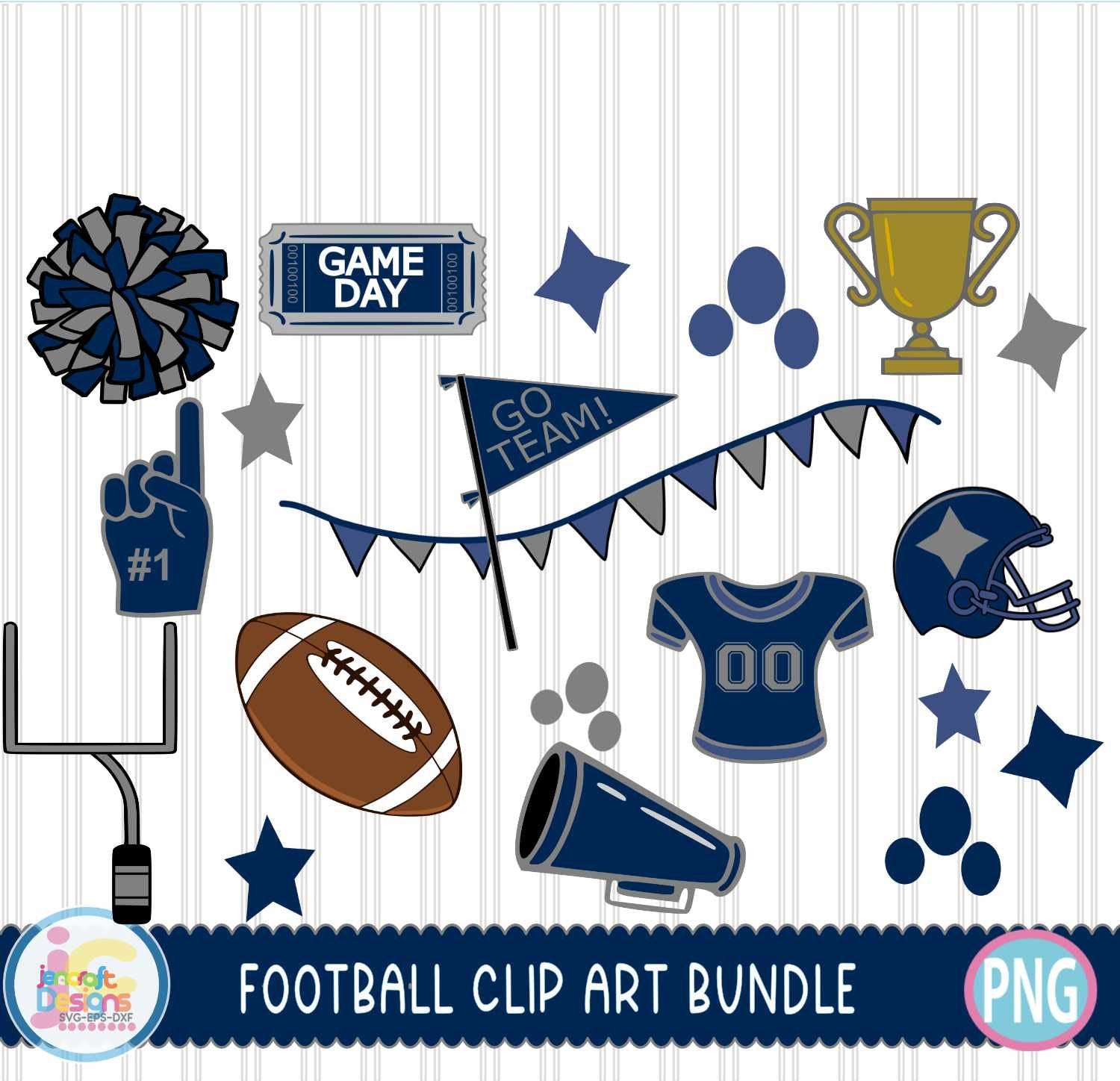 Blue and Grey Football Doodle Letters Alphabet Png Print File for Sublimation or Printing - JenCraft Designs