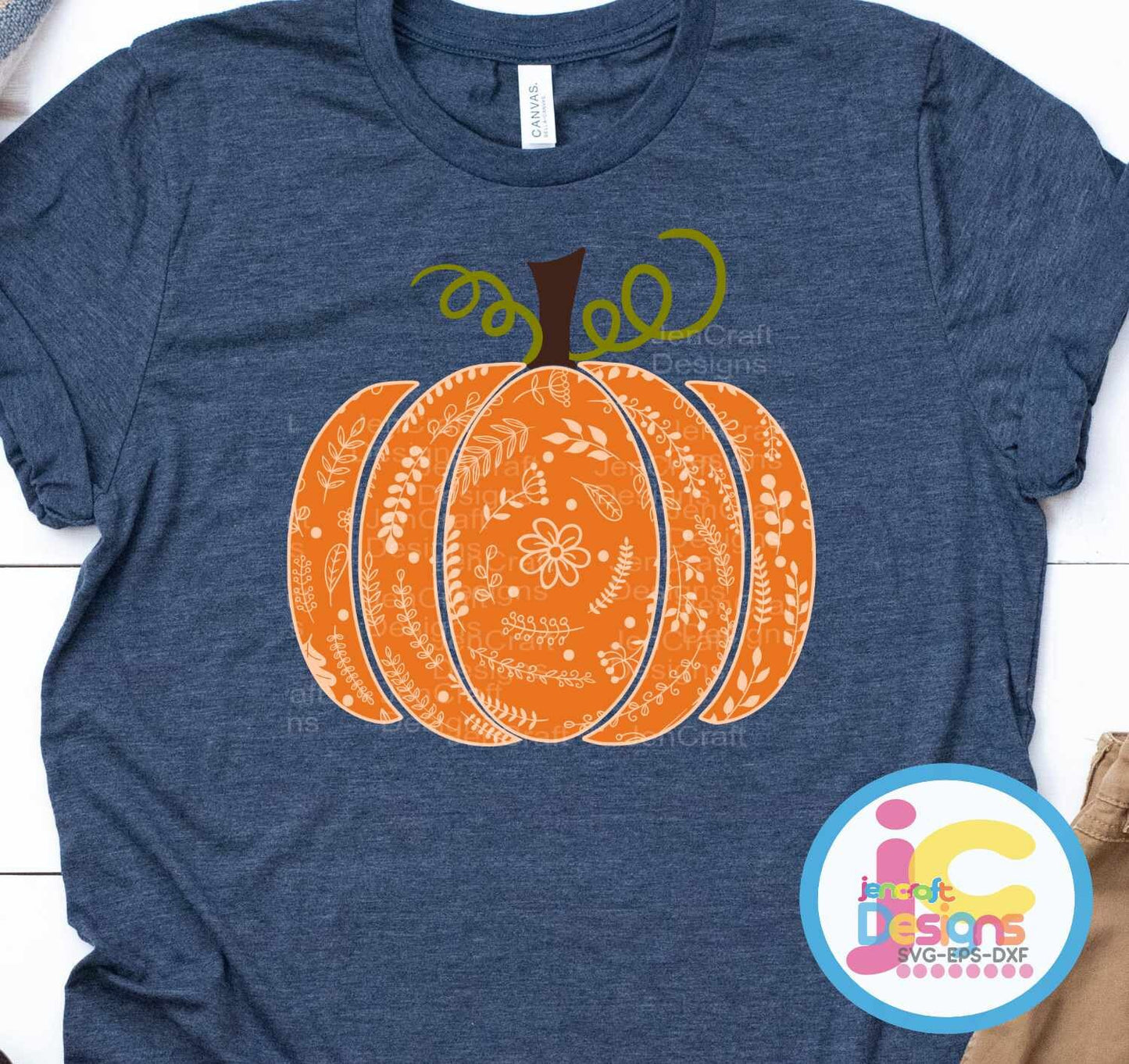 Fall Pumpkin | Thanksgiving Swirly Pattern Pumpkin SVG DXF PNG EPS