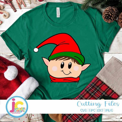 Christmas SVG | Peeping Elf Face SVG EPS DXF PNG