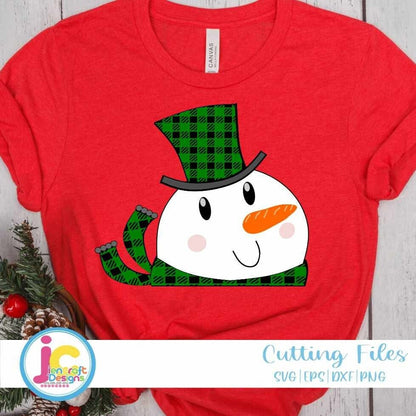 Christmas SVG | Peeping Snowman Face SVG EPS DXF PNG