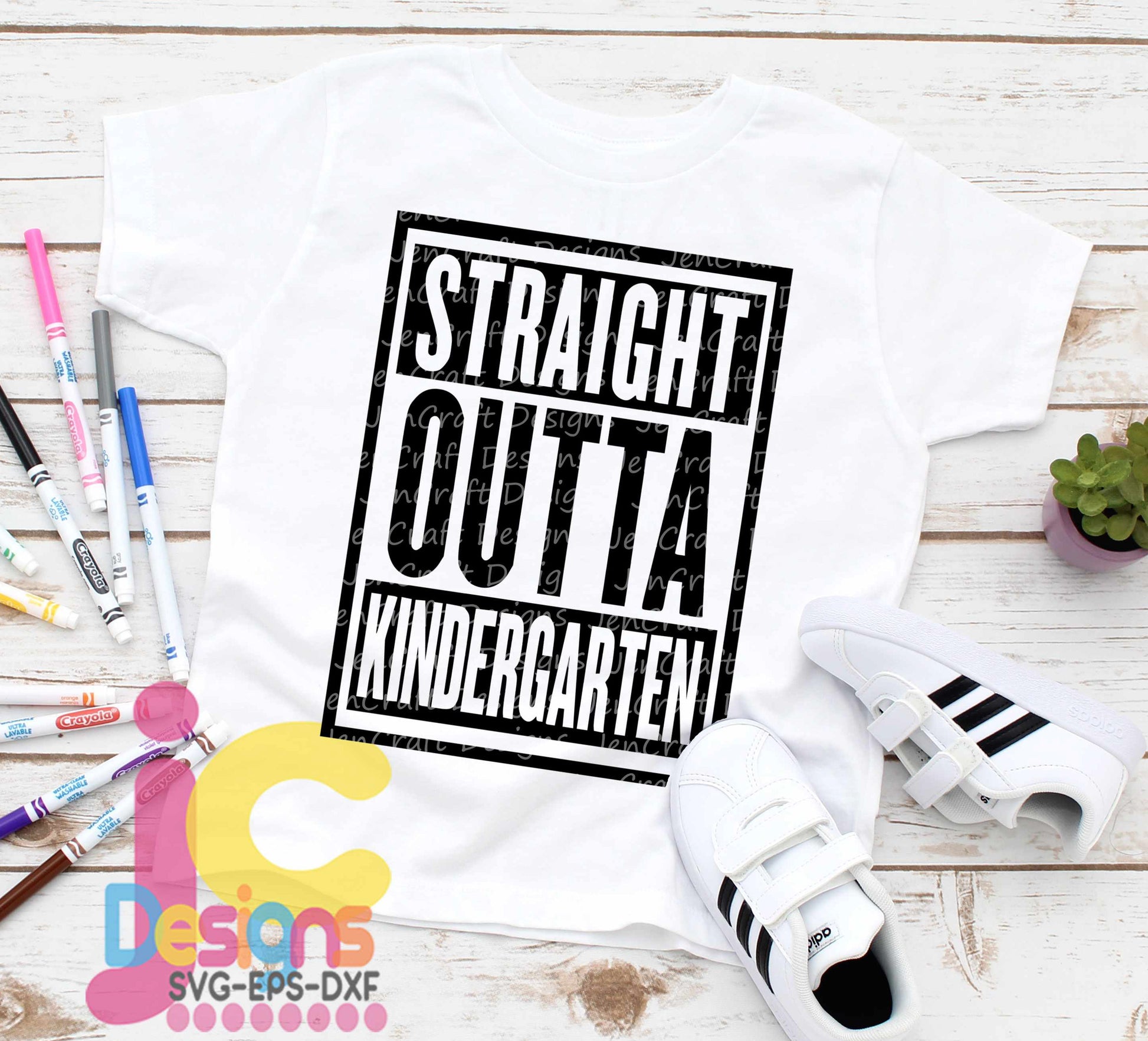 Straight Outta Kindergarten svg, Last Day of School SVG DXF PNG EPS